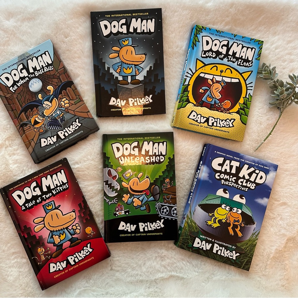 Dog Man/Cat Kid | EUC - 6 Hard Cover Book Bundle